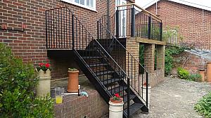 Repainted outdoor staircase 